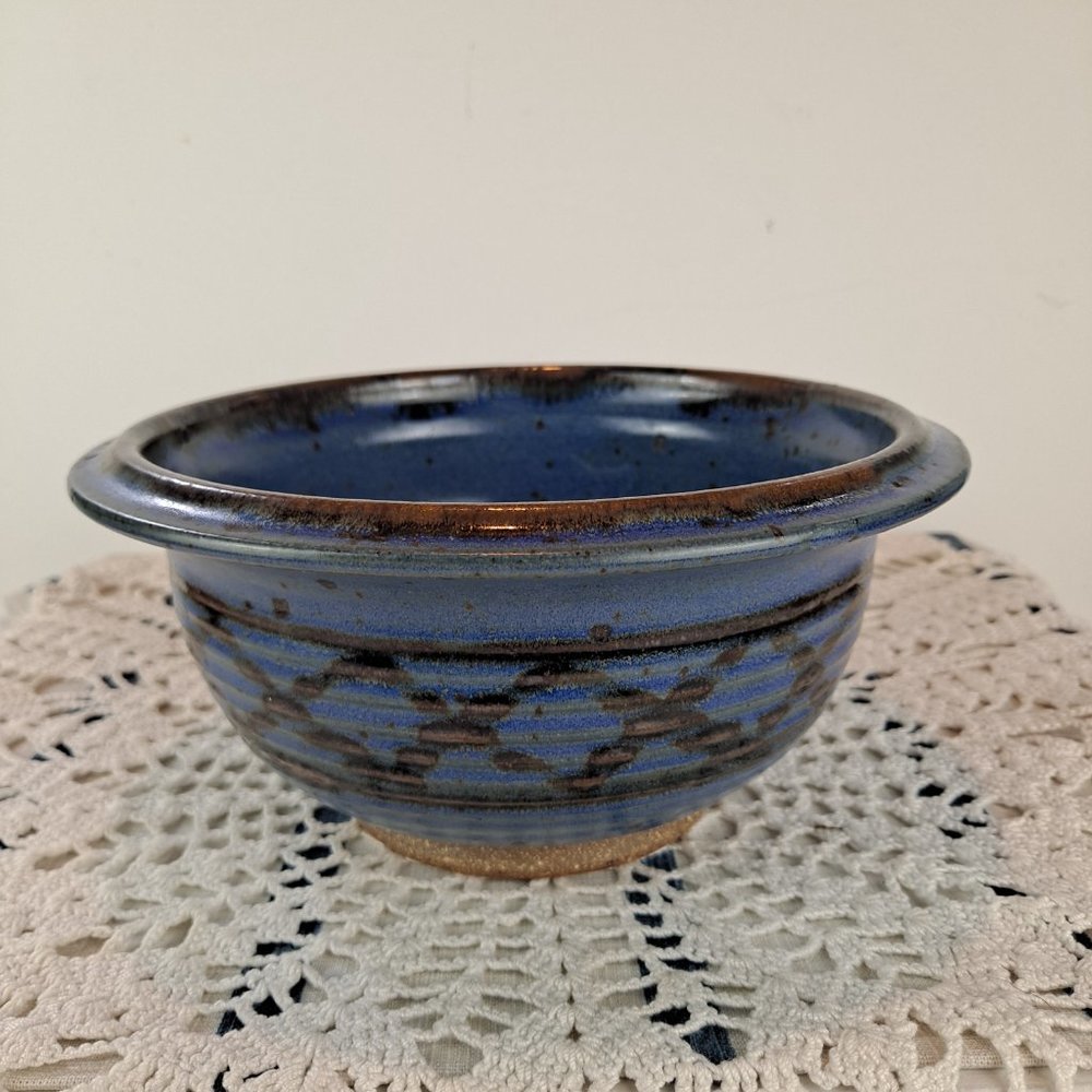 Signed Studio Stoneware Pottery Bowl